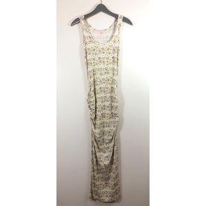 Victoria’s Secret Floral Maxi Dress Ruched Yellow